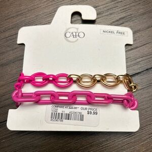 Cato Pink and Gold Statement Bracelet Belt